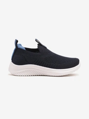 Granatowo-Niebieskie Buty Sportowe Sneakersy z Elastyczną Cholewką Liasoria Apawwa