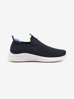 Granatowo-Niebieskie Wsuwane Buty Sportowe Sneakersy z Siateczki na Piankowej Podeszwie Eldriva Apawwa