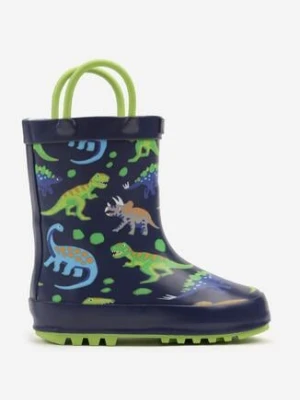 Granatowo-Zielone Kalosze w Dinozaury Revane wink