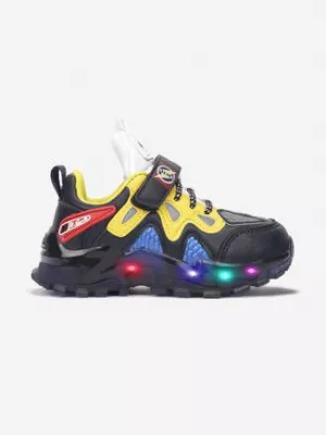 Granatowo-Żółte Buty Sportowe LED Tsovla