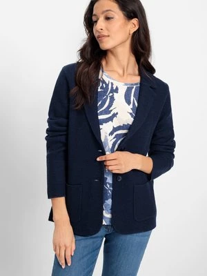 Granatowy kardigan damski Eva z wełną merino - New Passion Olsen