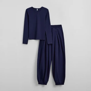 Granatowy komplet dzianinowy loungewear House