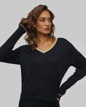 Granatowy longsleeve damski The Upside Greenwich Lena