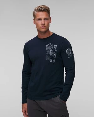 Granatowy Longsleeve Męski Aeronautica Militare