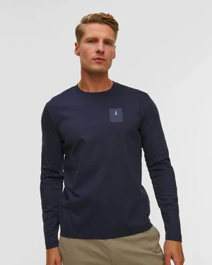 Granatowy Longsleeve Męski Aeronautica Militare
