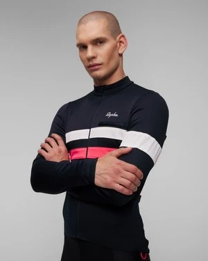 Granatowy longsleeve rowerowy męski Rapha Brevet