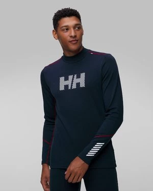 Granatowy Longsleeve Termoaktywny Męski Helly Hansen Lifa Merino Midlogo