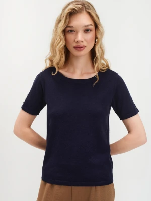 Granatowy sweter basic TOP SECRET