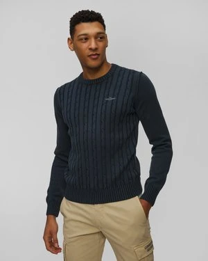 Granatowy Sweter Męski Aeronautica Militare
