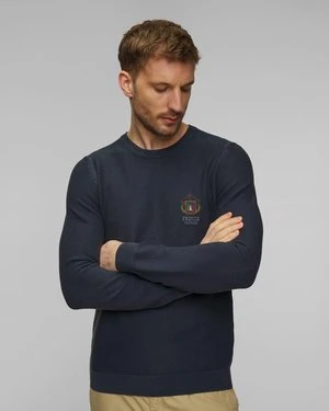 Granatowy Sweter Męski Aeronautica Militare