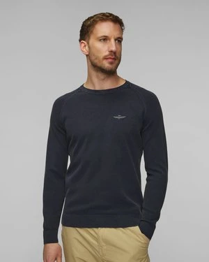 Granatowy Sweter Męski Aeronautica Militare