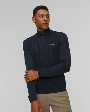 Granatowy Sweter Męski Aeronautica Militare