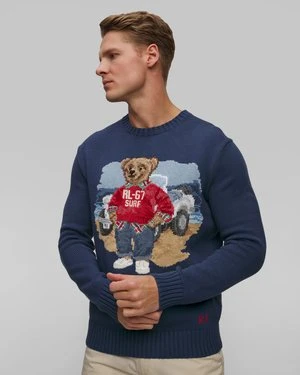 Granatowy Sweter Męski Polo Ralph Lauren