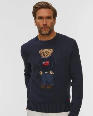 Granatowy Sweter Męski Polo Ralph Lauren