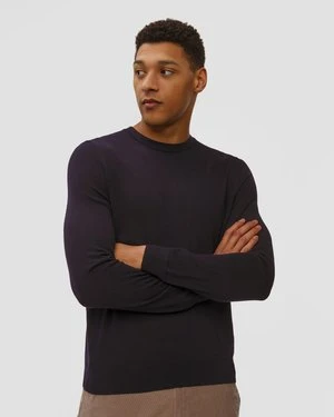 Granatowy Sweter Wełniany Męski Bogner Ole