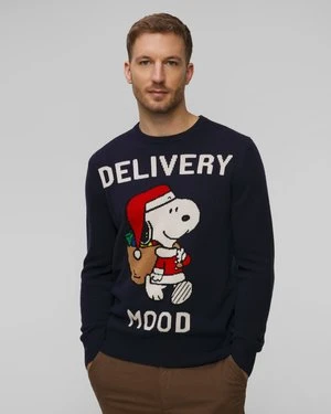 Granatowy Sweter Wełniany Męski Mc2 Saint Barth Heron