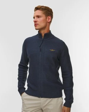 Granatowy Sweter Z Wełną Męski Aeronautica Militare