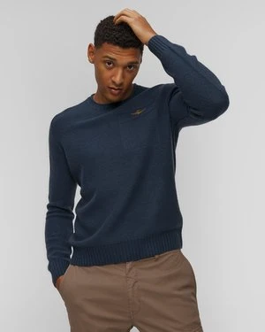 Granatowy Sweter Z Wełną Męski Aeronautica Militare