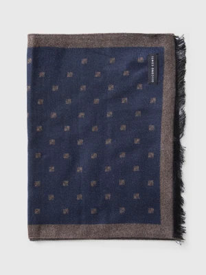 Granatowy szal męski 01046A75HEA Giacomo Conti