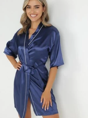 Granatowy Szlafrok Aedora