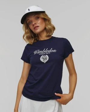 Granatowy T-shirt Damski Polo Ralph Lauren