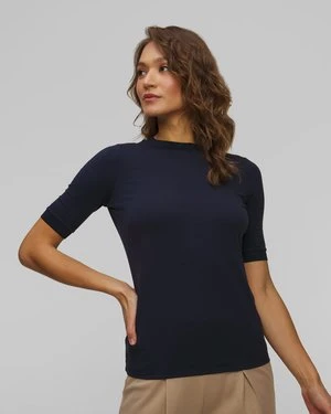 Granatowy T-shirt Damski Z Modalem Bogner Alexi