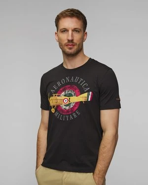 Granatowy T-shirt męski Aeronautica Militare