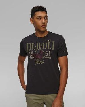 Granatowy T-shirt męski Aeronautica Militare