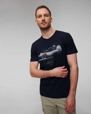 Granatowy T-shirt Męski Aeronautica Militare