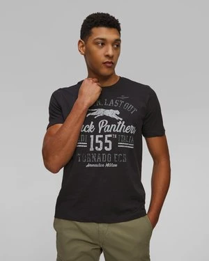 Granatowy T-shirt Męski Aeronautica Militare