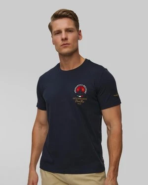 Granatowy T-shirt Męski Aeronautica Militare