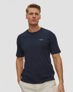 Granatowy T-shirt Męski Aeronautica Militare