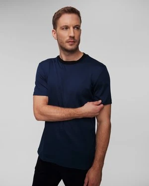 Granatowy T-shirt Męski Hugo Boss H-tiburt