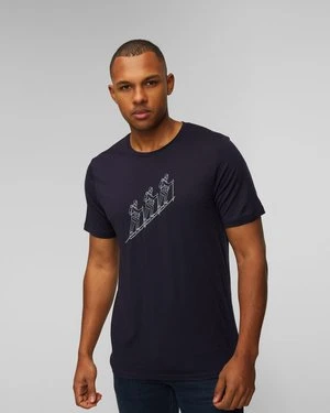 Granatowy T-shirt męski Icebreaker Mer 150 Tech Lite II SS