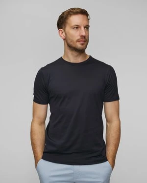 Granatowy T-shirt Męski Sunspel