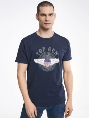 Granatowy T-shirt męski Top Gun OCHNIK
