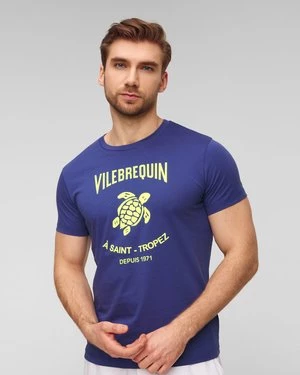 Granatowy T-shirt Męski Vilebrequin Portisol