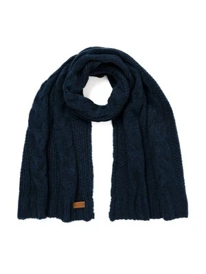 Granatowy zimowy szalik damski z wełną merino Olsen