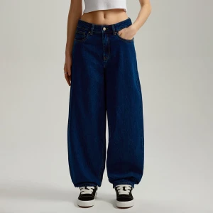 Grantowe jeansy baggy high waist House