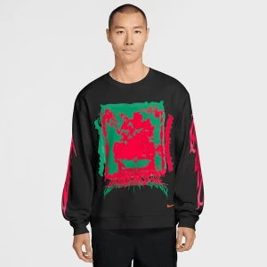 Graphic Fleece Crew-Neck Sweatshirt Nike
