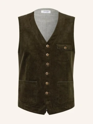 Grasegger Kamizelka Do Garnituru Wum Slim Fit Z Sztruksu gruen