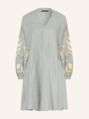 Greek Archaic Kori Sukienka Plażowa Feather Z Lnu grau