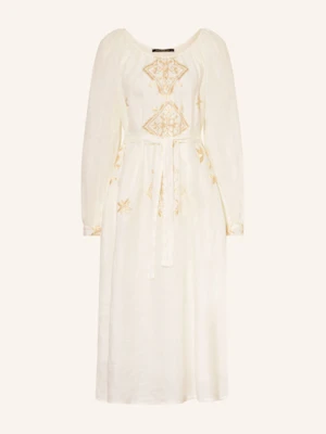 Greek Archaic Kori Sukienka Plażowa Lefkada Z Błyszczącą Przędzą gold