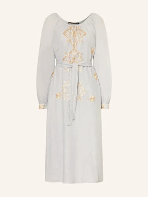 Greek Archaic Kori Sukienka Plażowa Lefkada Z Błyszczącą Przędzą grau