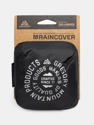 Gregory pokrowiec przeciwdeszczowy na plecak Raincover 30L kolor czarny RAINCOVER.30L