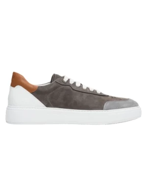 Grey & Brown Natural Nubuck Men's Sneakers Estro Er00112854 Estro