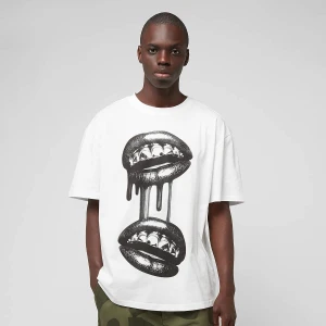 Grillz Lips Oversize Tee, markiMister Tee, T-Shirty i Polo, w kolorze biały, rozmiar: