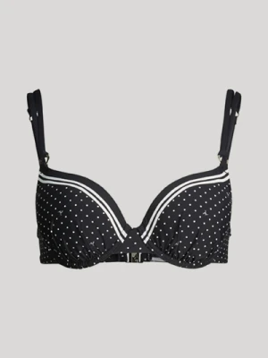Groszowaty stanik bikini do prasowania w kolorze czarnym/białym Joop