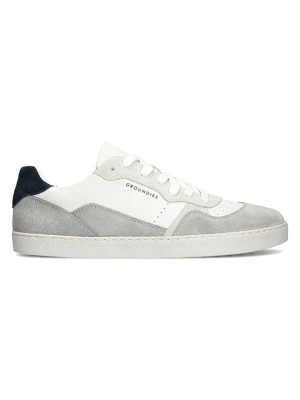 Groundies Skórzane buty "Nova Special" w kolorze szaro-białym do chodzenia na boso rozmiar: 41