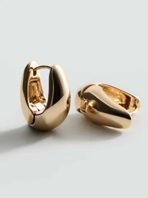 Grube kolczyki koła złoty - Kobieta - Rozmiar uniwersalny - MANGO